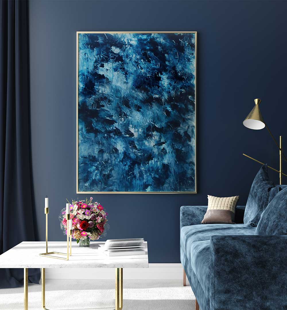 Transform your space with ABSTRACT DESIGN VI, a stunning abstract painting showcasing dynamic brush strokes.