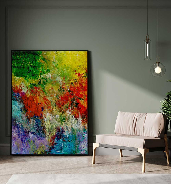 Vibrant ABSTRACTION DESIGN XII, ABSTRACT PAINTINGS elevate your space with modern artistic flair and expressive colors.