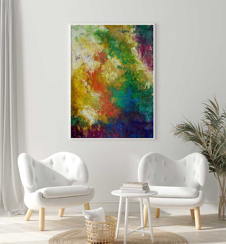 Vibrant ABSTRACTION DESIGN IX, ABSTRACT PAINTINGS elevating modern living spaces with bold artistic flair.
