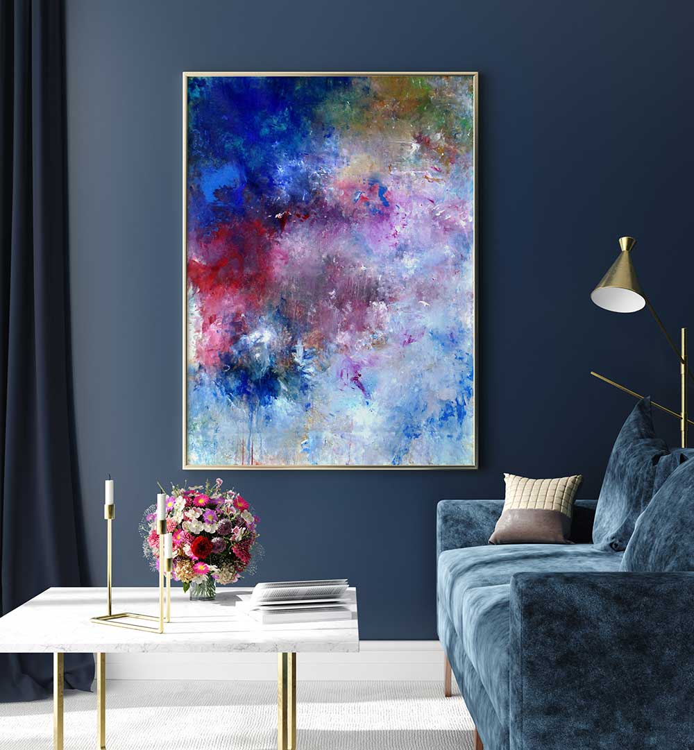 Enhance your space with ABSTRACT DESIGN IV, a vibrant acrylic painting reflecting elegance in ABSTRACT PAINTINGS.
