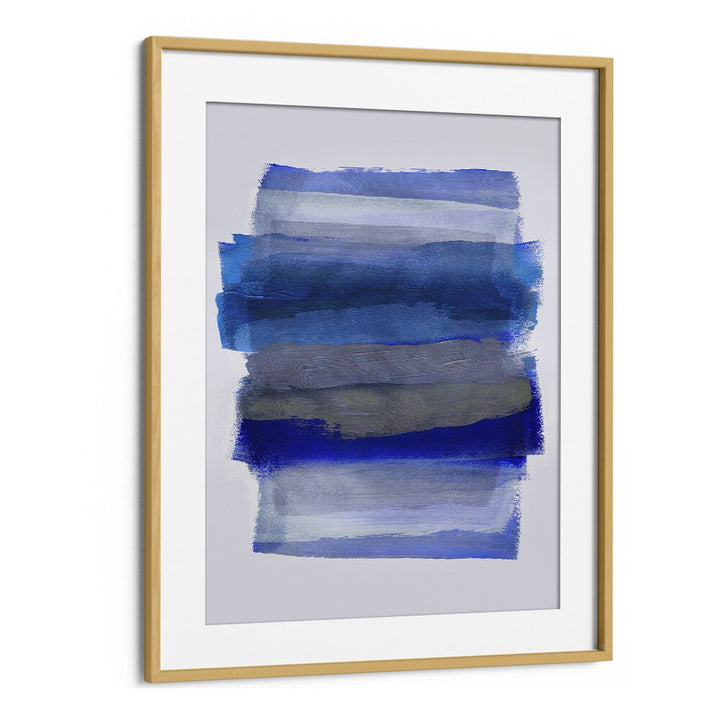 Abstract Duality In Brush Strokes By Mareike Bohmer Abstract Art Artwork in Oak Wood Frame With Mount
