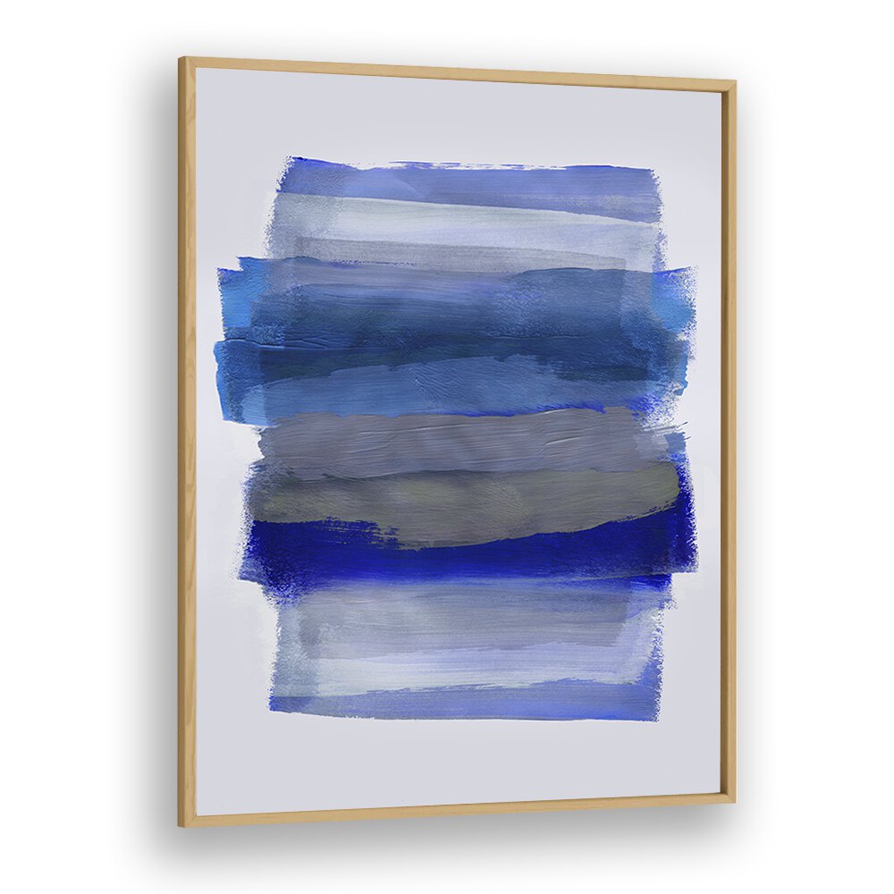 Abstract Duality In Brush Strokes By Mareike Bohmer Abstract Art Artwork in Oak Wood Plain Frame
