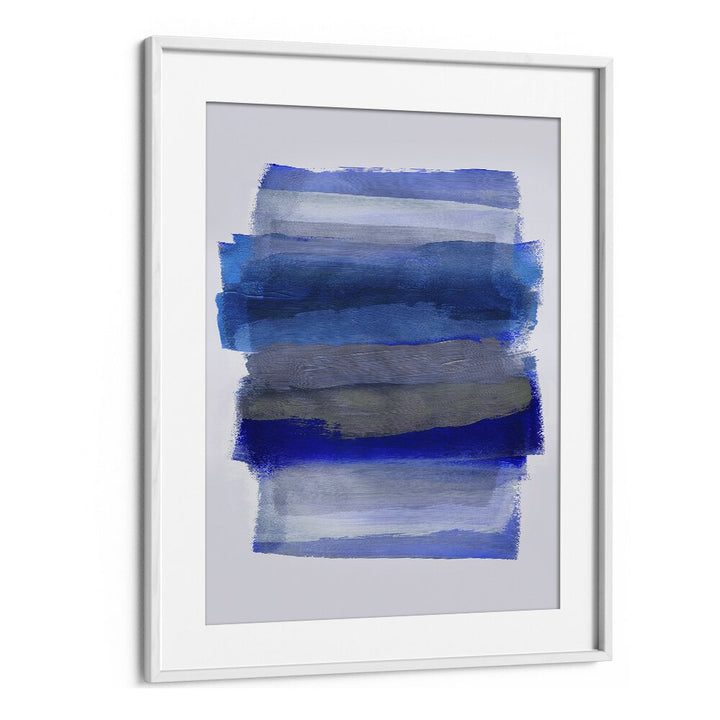 Abstract Duality In Brush Strokes By Mareike Bohmer Abstract Art Artwork in White Frame With Mount