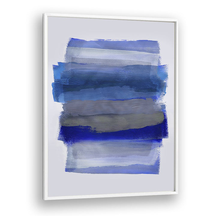 Abstract Duality In Brush Strokes By Mareike Bohmer Abstract art Artwork in White Plain Frame
