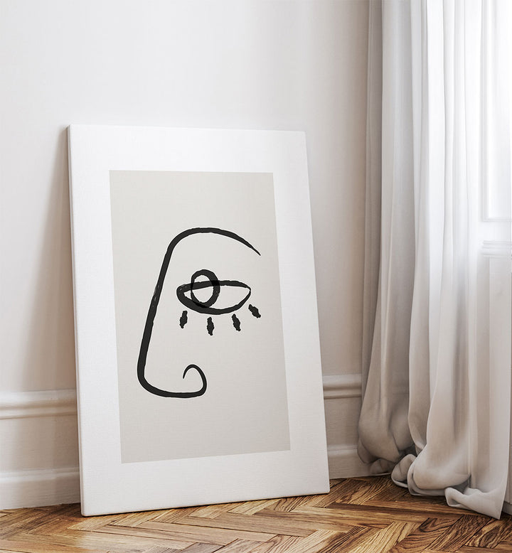 ABSTRACT FACE II , LINE ART PAINTINGS