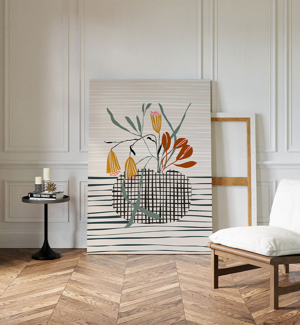 ABSTRACT FLORAL STILL LIFE