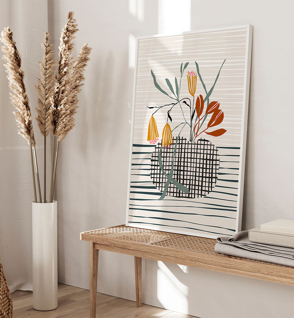 ABSTRACT FLORAL STILL LIFE