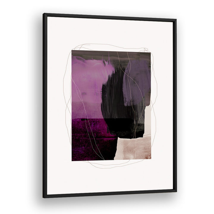 Abstract Fluid Brush Strokes By Mareike Bohmer Abstract art Artwork in Black Plain Frame
