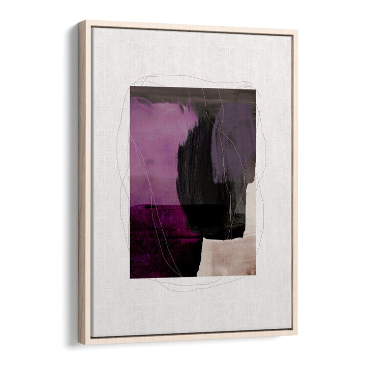 Abstract Fluid Brush Strokes By Mareike Bohmer Abstract Art Artwork in Oak Wood Floater Frame
