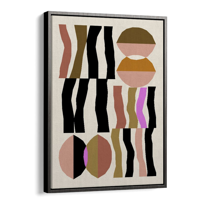 Abstract Geometric Composition I Geometric Art Artwork in Black Floater Frame