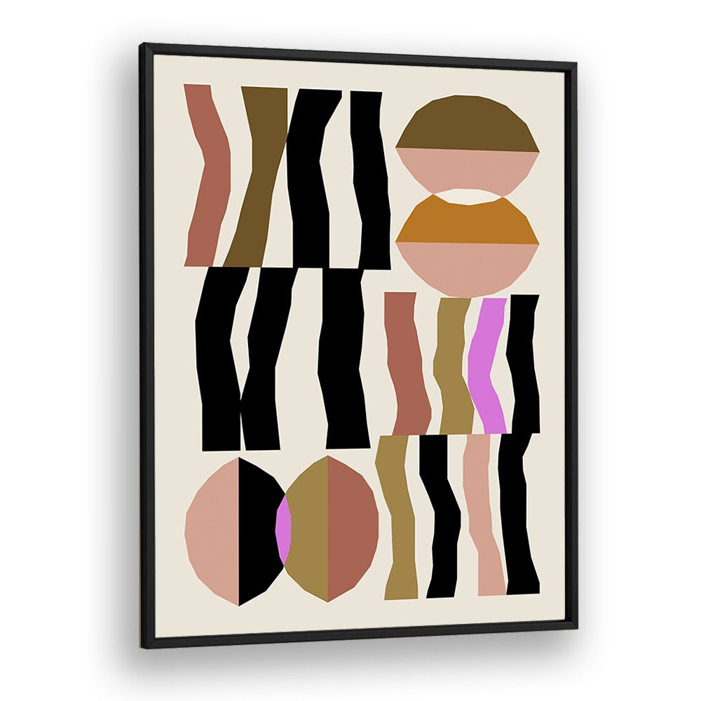 Abstract Geometric Composition I Geometric art Artwork in Black Plain Frame