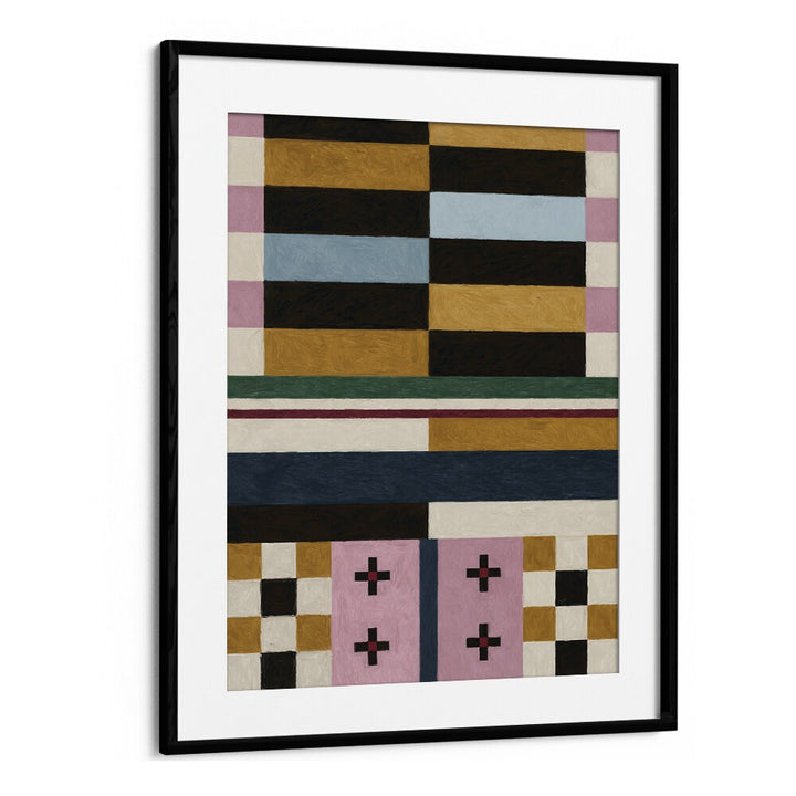 Abstract Geometric Composition II Geometric Art Artwork in Black Frame With Mount