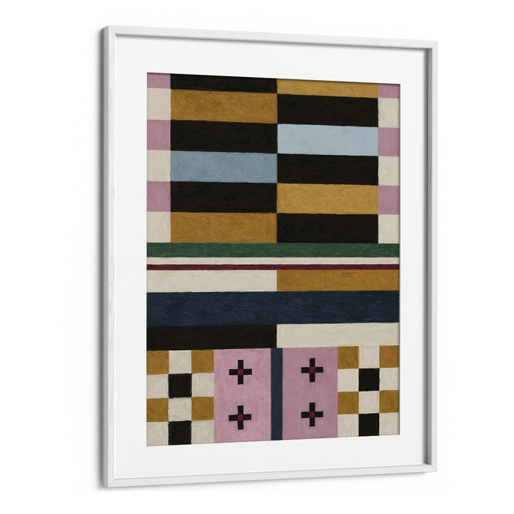 Abstract Geometric Composition II Geometric Art Artwork in White Frame With Mount