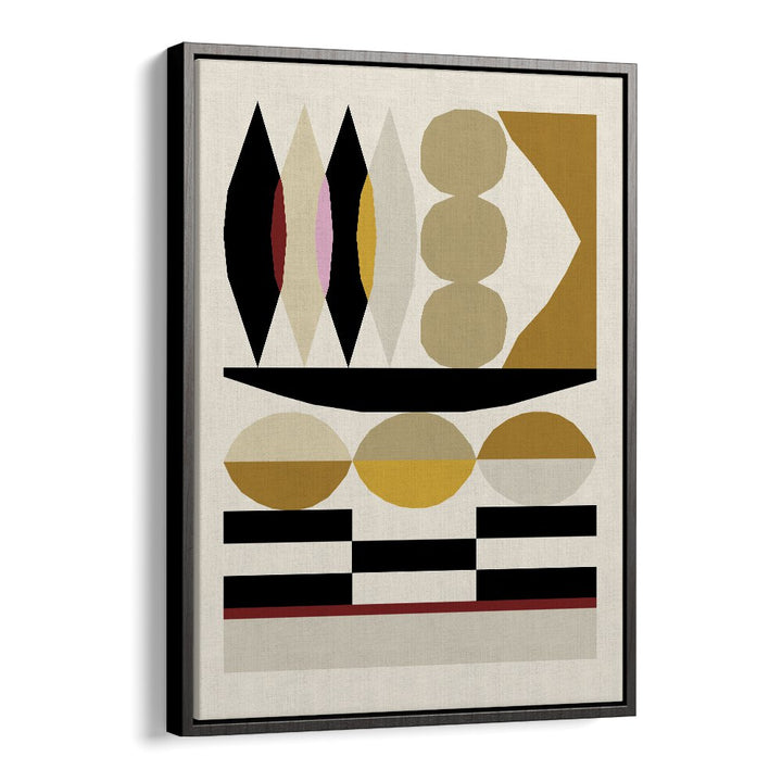 Abstract Geometric Composition III Geometric Art Artwork in Black Floater Frame