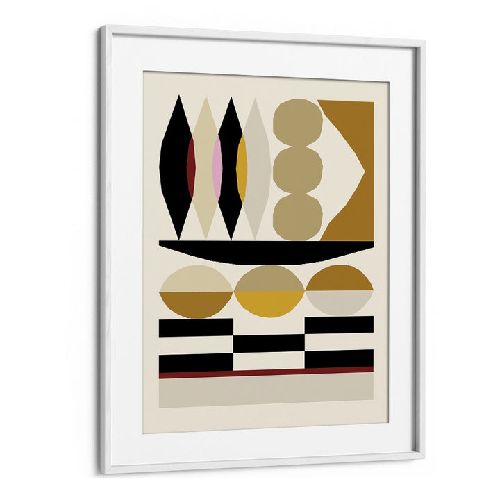 Abstract Geometric Composition III Geometric Art Artwork in White Frame With Mount