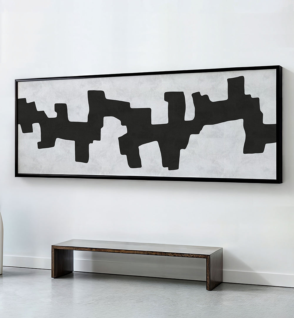 ABSTRACT GEOMETRIC FLOW , PANORAMIC ART