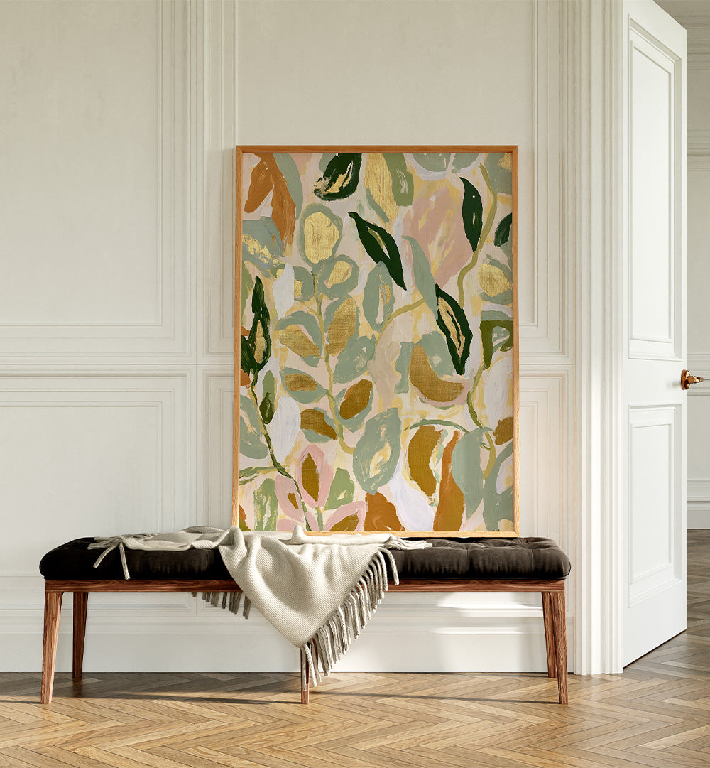 ABSTRACT GOLD LEAVES