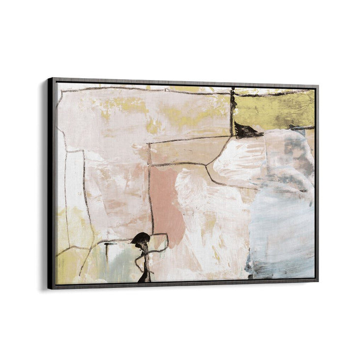 Abstract Pastels By Dan Hob day Abstract Art Artwork in Black Floater Frame
