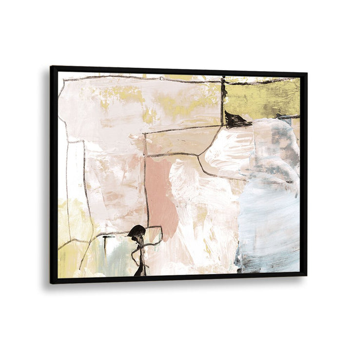 Abstract Pastels By Dan Hob day Abstract Art Artwork in Black Plain Frame