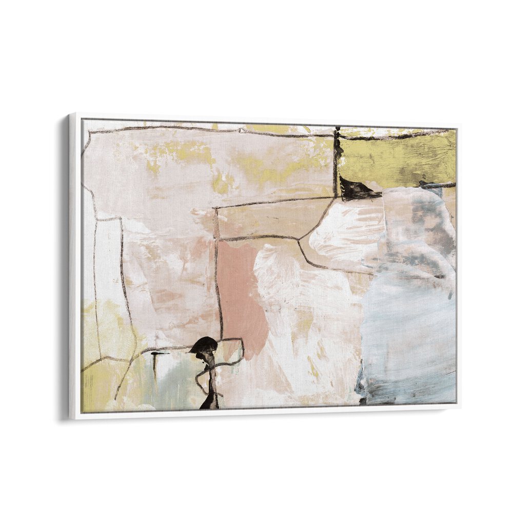 Abstract Pastels By Dan Hob day Abstract Art Artwork  in White Floater Frame
