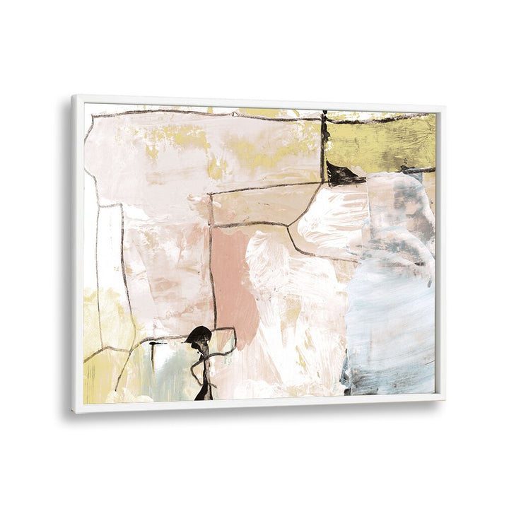 Abstract Pastels By Dan Hob day Abstract ArtArtwork in White Plain Frame