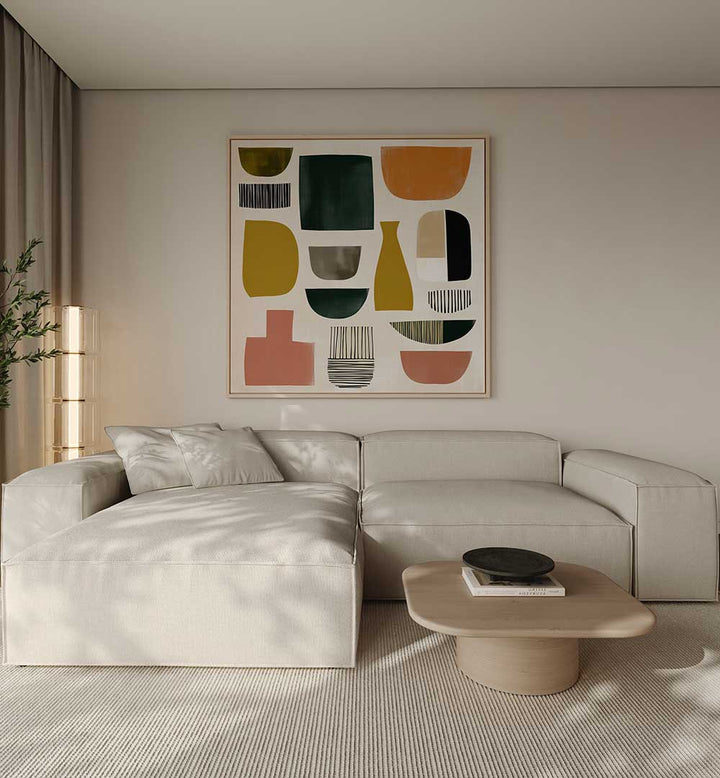 ABSTRACT SHAPES IN EARTH TONES , ABSTRACT PAINTINGS