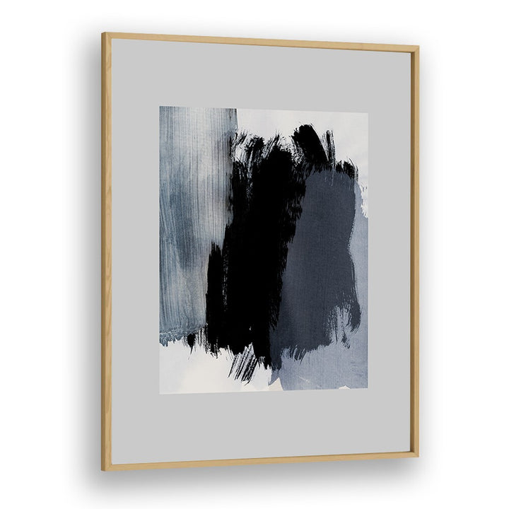 Abstract Symphony In Grey Brush Strokes By Mareike Bohmer Abstract Art Artwork in Oak Wood Plain Frame
