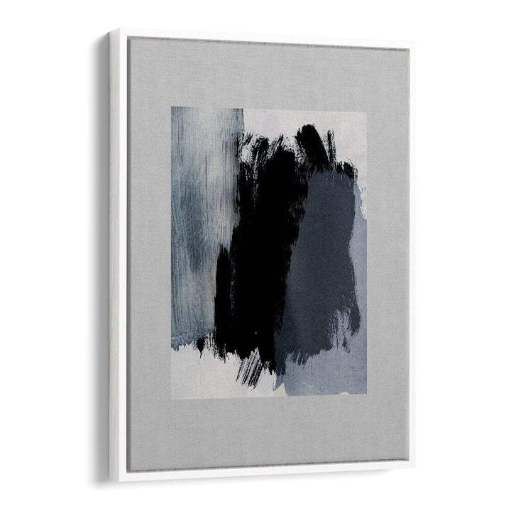 Abstract Symphony In Grey Brush Strokes By Mareike Bohmer Abstract art painting Artwork in White Floater Frame
