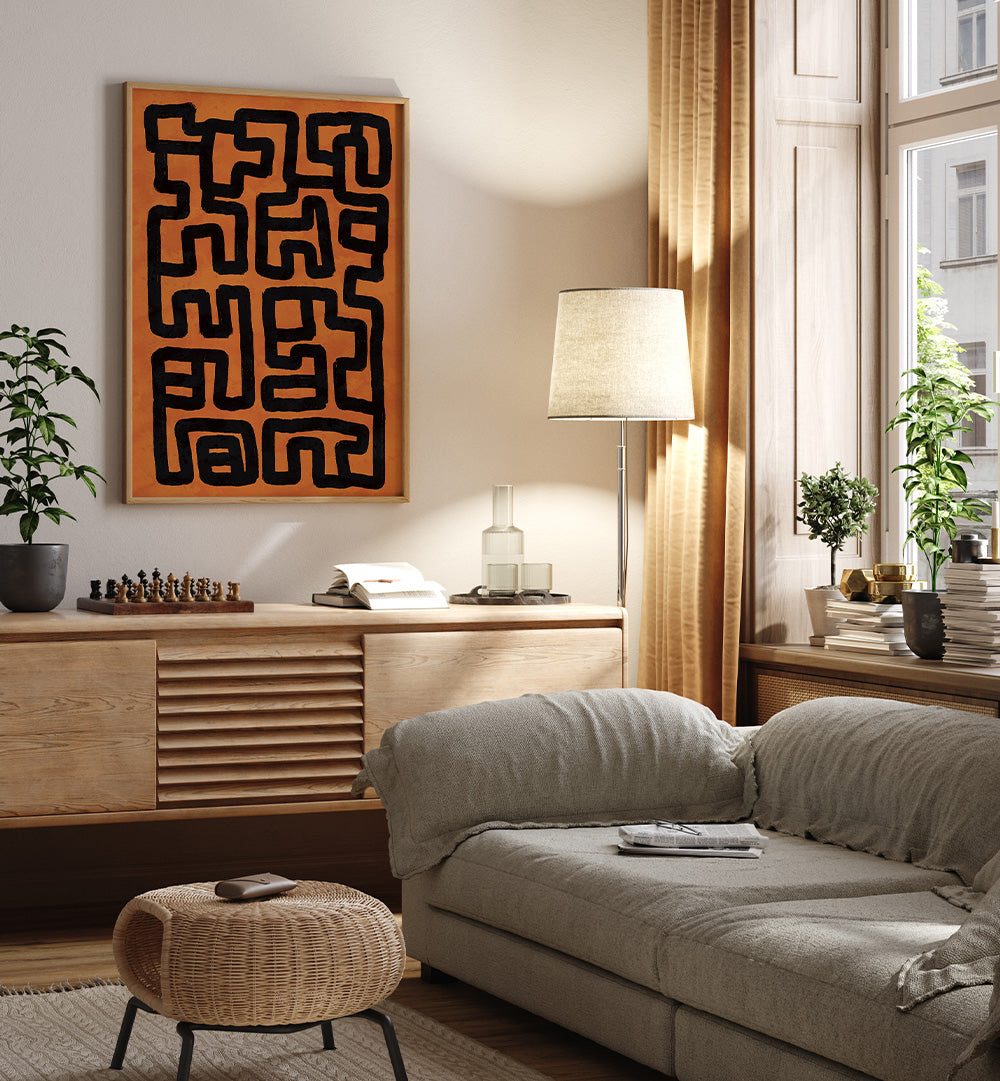 ABSTRACT TRIBAL MAZE