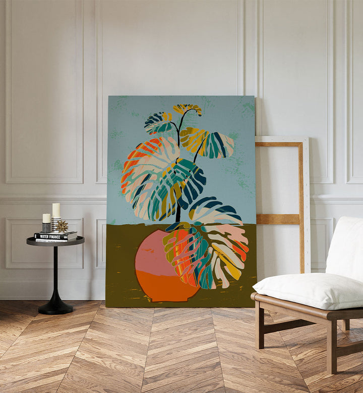 ABSTRACT TROPICAL MONSTERA