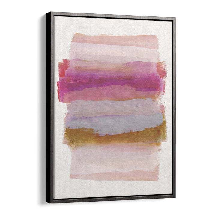 Abstraction In Pink Brush Strokes By Mareike Bohmer Abstract Art Artwork in Black Floater Frame
