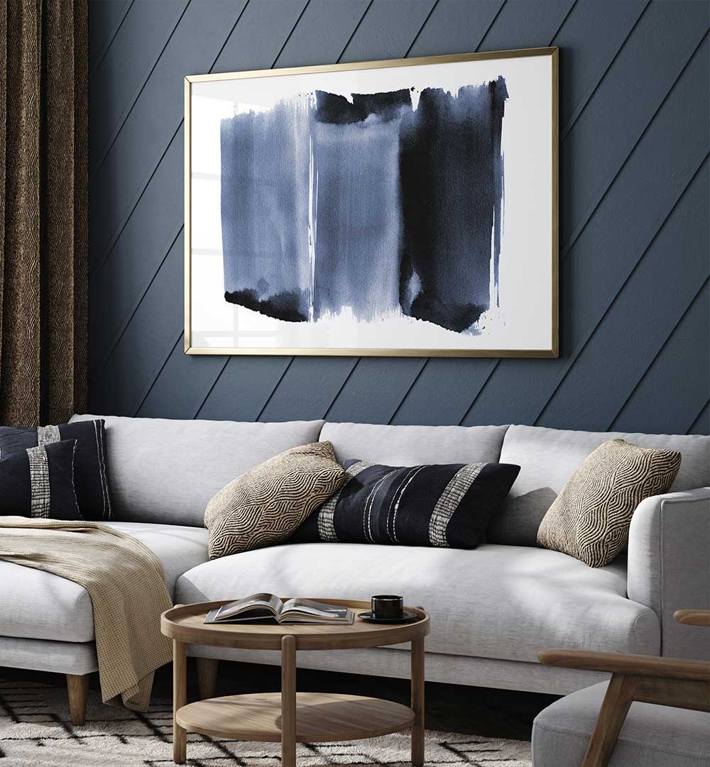 Stylish living room featuring ABSTRACTWATERCOLOR, ABSTRACT PAINTINGS to enhance modern home decor with artistic flair.