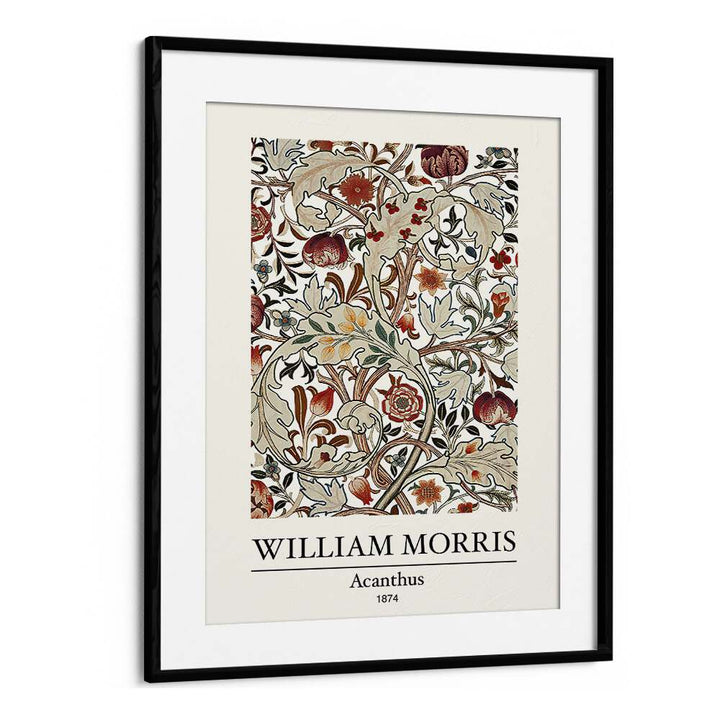 Acanthus Tapestry By William Morris (1874) Elegance In Nature William Morris's art painting Artwork in Black Frame With Mount