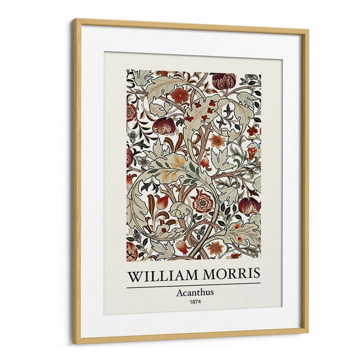 Acanthus Tapestry By William Morris (1874) Elegance In Nature William Morris's art painting Artwork in Oak Wood Frame With Mount