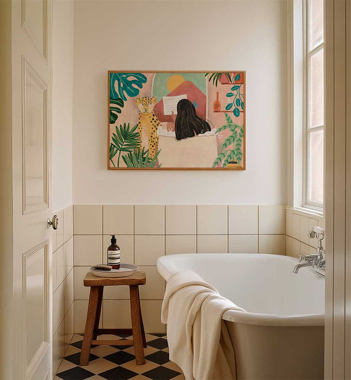 WOMAN IN  BATHROOM