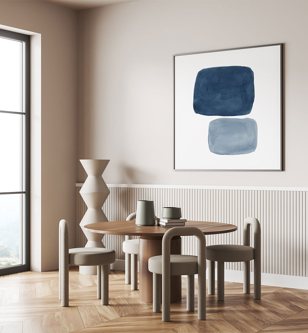 Stylish living room featuring AFFINITY, GEOMETRIC ART PRINTS that enhance modern decor with abstract elegance.