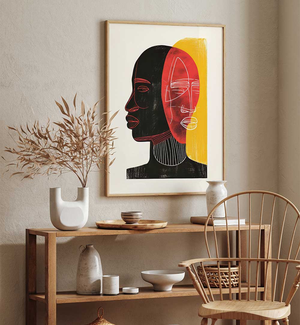 AFRICAN ART SMOOTH III , PORTRAITS & FIGURATIVE ILLUSTRATIONS