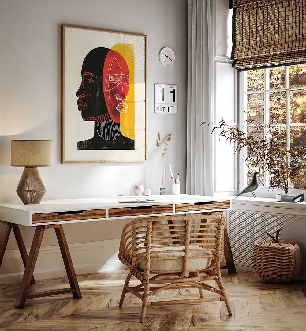 AFRICAN ART SMOOTH III , PORTRAITS & FIGURATIVE ILLUSTRATIONS