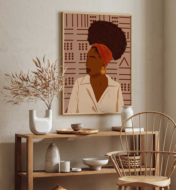 AFRO PUFF , AFRICAN ART PAINTINGS