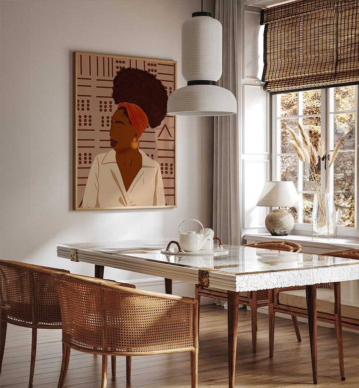 AFRO PUFF , AFRICAN ART PAINTINGS