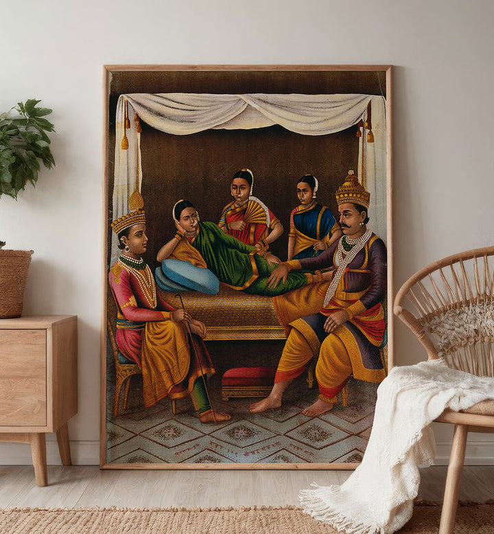 AHILYABAI HOLKAR WITH TWO FEMALE ATTENDANTS
