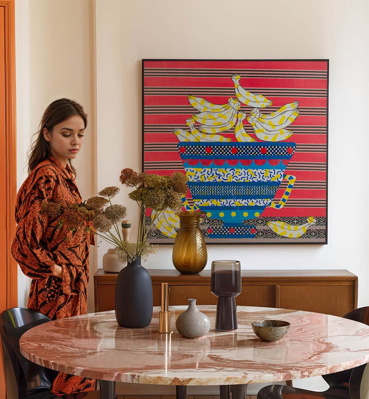 Brighten your kitchen with the AM I GOING BANANAS II, KITCHEN POSTERS, a playful and vibrant art piece.