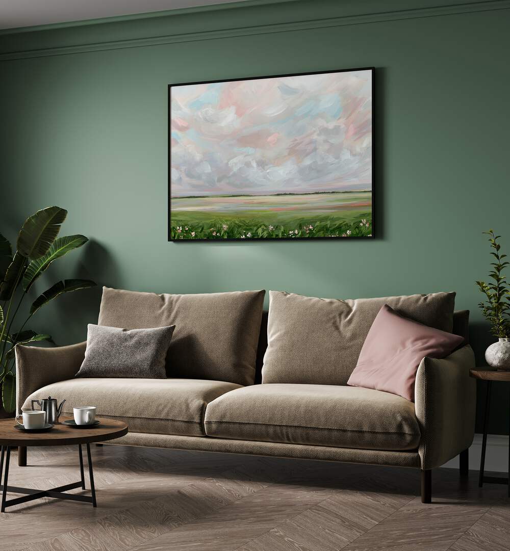 Vibrant landscape painting from the AMONGST THE WILDFLOWERS collection, enhancing nature-inspired decor.