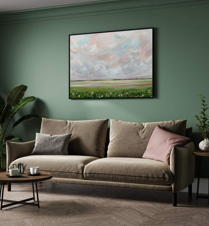 Vibrant landscape painting from the AMONGST THE WILDFLOWERS collection, enhancing nature-inspired decor.