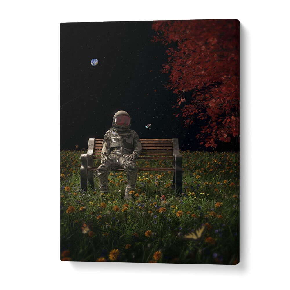 An Interlude By Francis Minoza Astronaut & Nasa Paintings, Space Art Prints Artwork in Gallery Wrap
