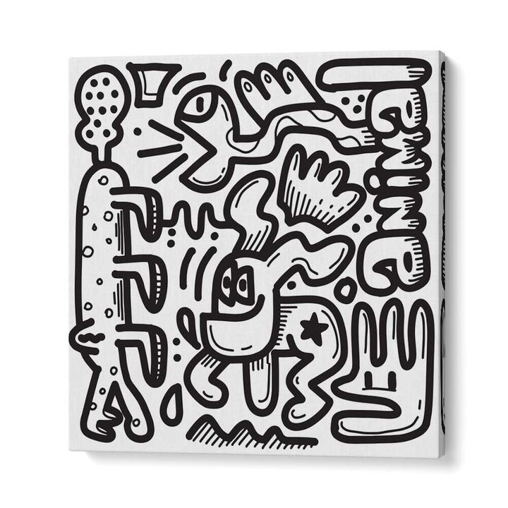 Animal Doodle Doodle Art Artwork in Gallery Wrap