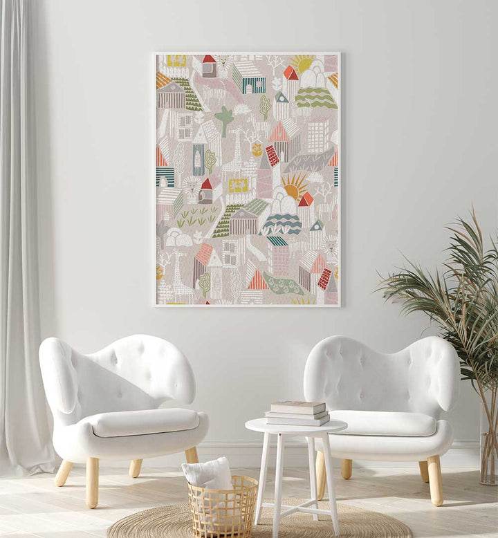 Whimsical Animals Hiding, Kids Room Paintings brighten your child's space with enchanting imagery for imaginative play.
