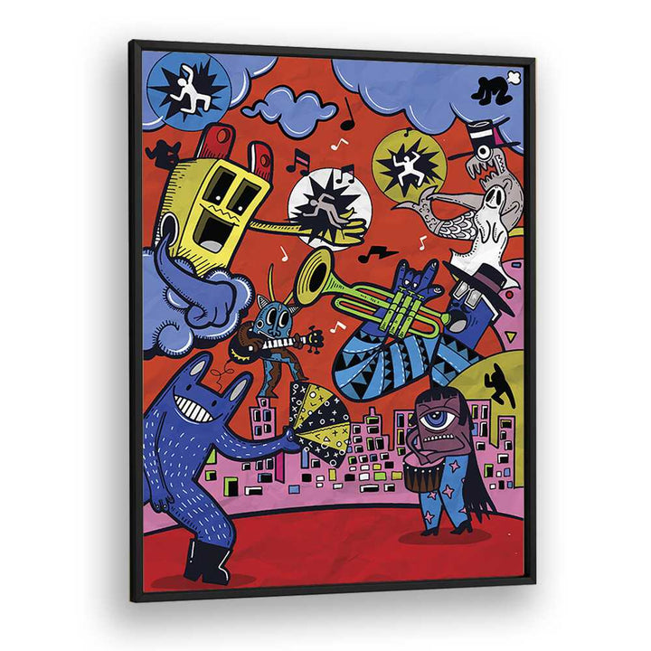 Animated Adventures Comic Art Artwork in Black Plain Frame