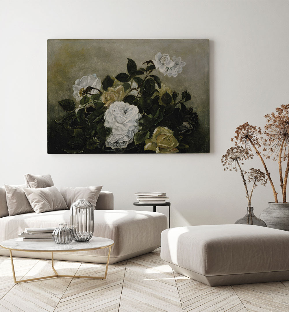 ANTIQUE FLORAL STILL LIFE, VINTAGE FLORAL