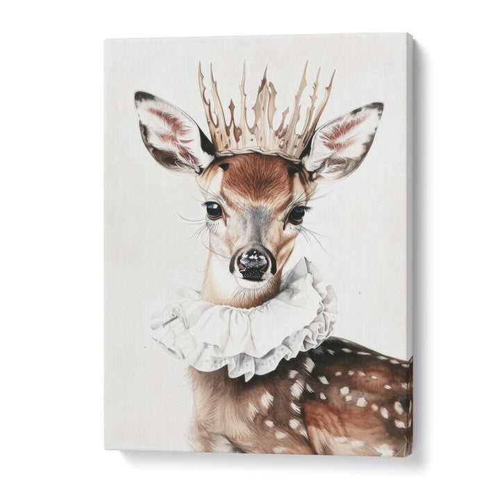 Antler - Crowned Prince Kids Art Artwork in Gallery Wrap
